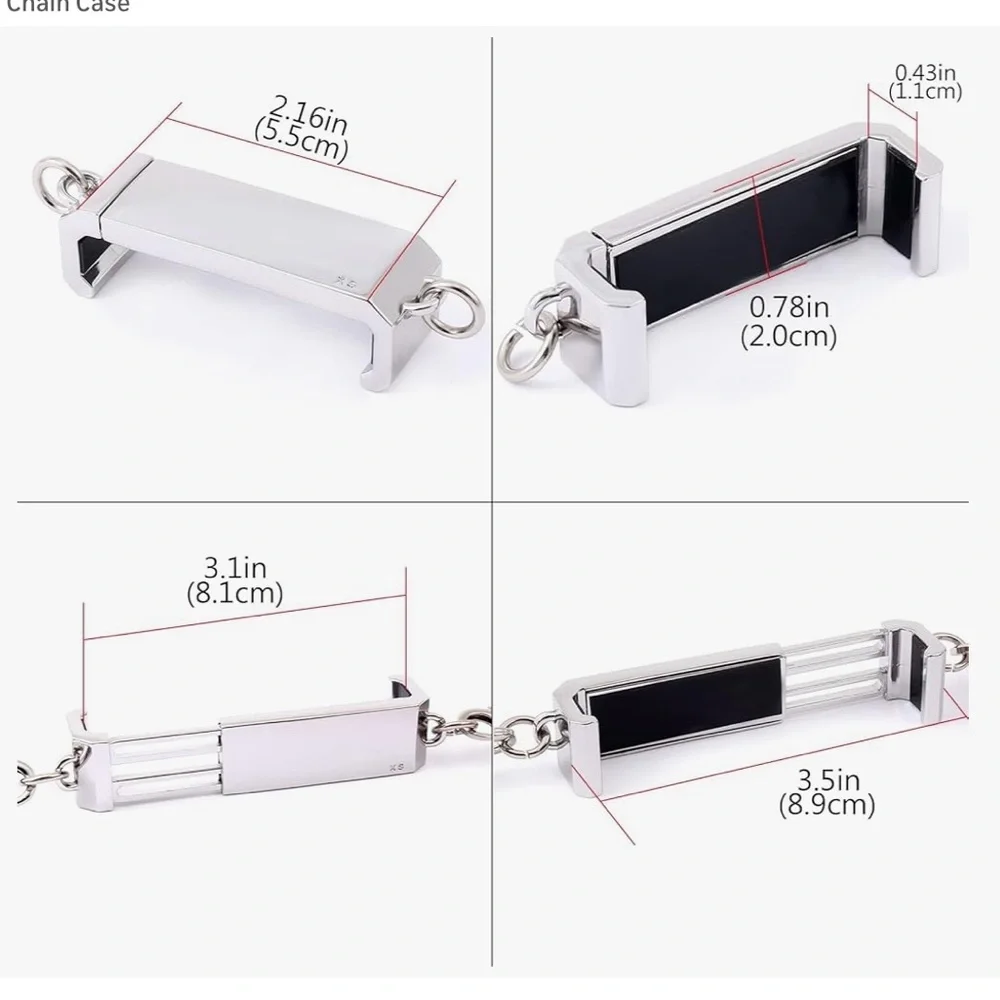 Stylish silver white Phone lanyard with adjustable ball Chain